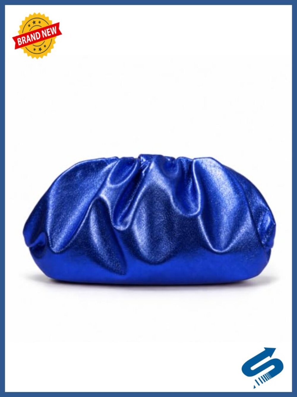 Soft Pleated PU Clutch Purse Elegant Evening Bag for Weddings & Proms